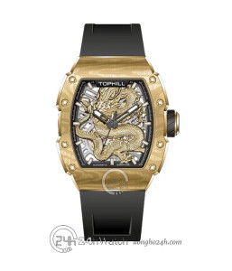 Đồng hồ Tophill Dragon Limited Edition TUT005G.GB2158 - Nam - Kính Sapphire - Automatic (Tự Động) Dây Nhựa - Chính Hãng - Size 41mm